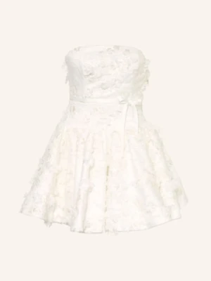 Maje Sukienka Koktajlowa Z Ozdobnymi Perełkami weiss