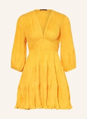 Maje Sukienka Plisowana gelb