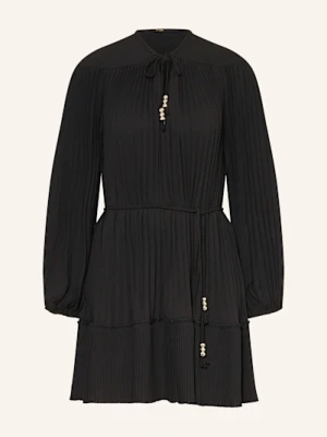 Maje Sukienka Plisowana schwarz