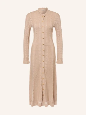 Maje Sukienka Z Dzianiny beige