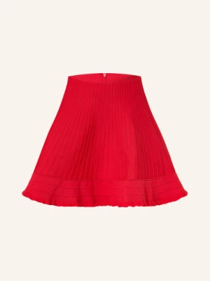 Maje Sukienka Z Dzianiny Z Falbanami rot