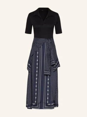 Maje Sukienka Z Mieszanki Materiałów blau