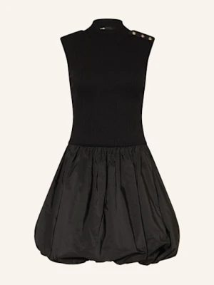 Maje Sukienka Z Mieszanki Materiałów schwarz