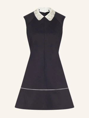 Maje Sukienka Z Odpinanym Kołnierzem I Kamieniami Ozdobnymi blau