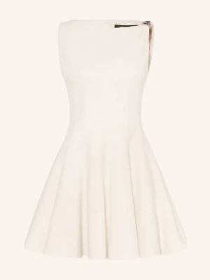 Maje Sukienka Z Tweedu Z Błyszczącą Nicią weiss