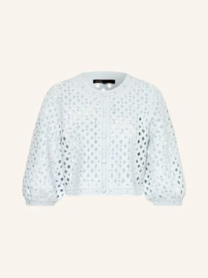 Maje Sweter Z Kamieniami Ozdobnymi I Rękawami 3/4 blau