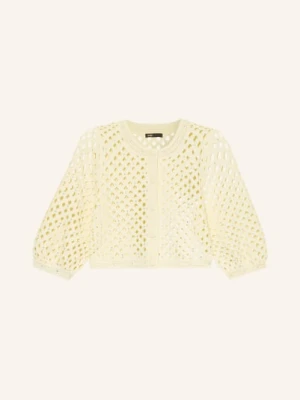 Maje Sweter Z Kamieniami Ozdobnymi I Rękawami 3/4 gelb