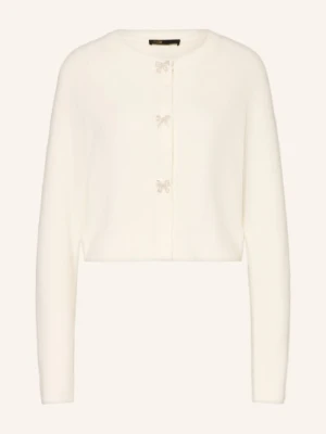 Maje Sweter Z Kamieniami Ozdobnymi weiss