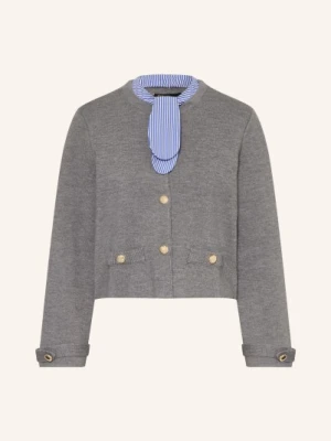 Maje Sweter Z Odpinanym Kołnierzem grau