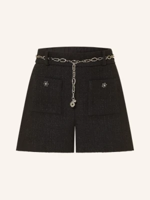 Maje Szorty Bouclé Z Błyszczącą Przędzą schwarz