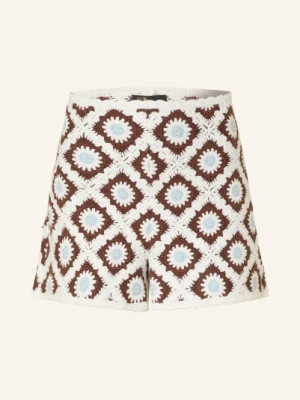 Maje Szorty Z Dzianiny Szydełkowej braun