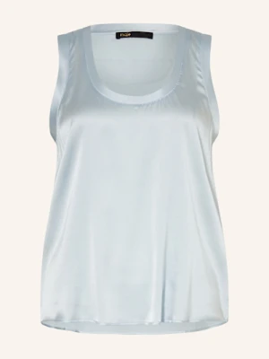 Maje Top Z Jedwabiu blau