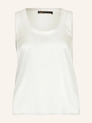 Maje Top Z Jedwabiu weiss