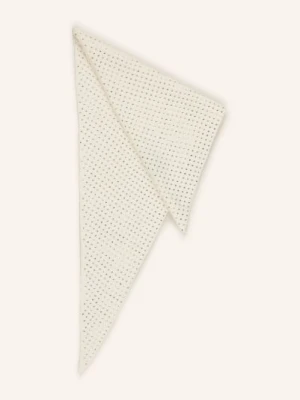 Maje Trójkątna Chusta Z Kamieniami Ozdobnymi weiss