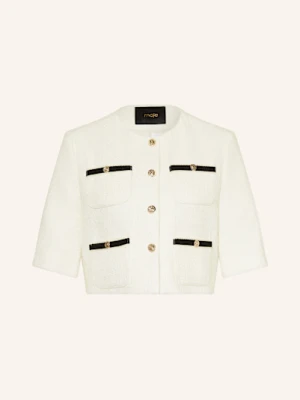Maje Żakiet Pudełkowy Z Bouclé Z Błyszczącą Przędzą weiss