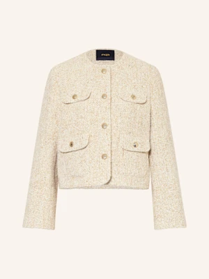 Maje Żakiet Pudełkowy Z Tweedu weiss