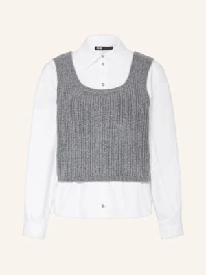 Maje Zestaw: Koszula I Top Z Dzianiny grau