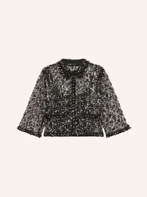 Maje Zestaw: Koszula Z Siateczki Z Ozdobnymi Perełkami I Top schwarz