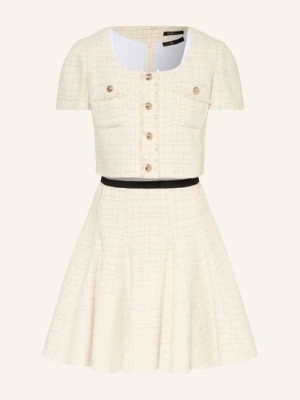 Maje Zestaw: Sukienka I Tweedowa Marynarka Z Błyszczącą Nicią weiss