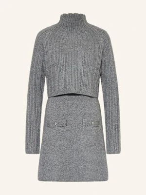 Maje Zestaw: Sukienka Z Dzianiny I Sweter grau