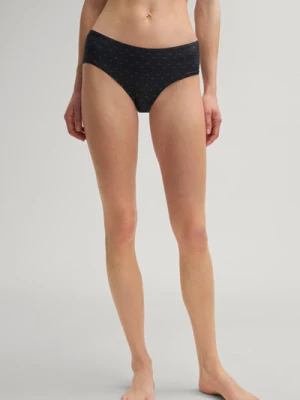 Majtki bikini w kolorze czarno-szarym z chabrowym wzorem Joop
