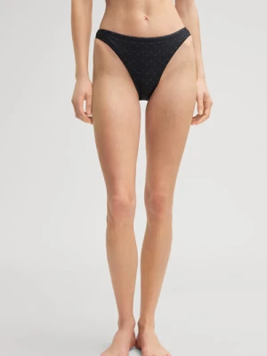 Majtki bikini w kolorze czarno-szarym z chabrowym wzorem JOOP!