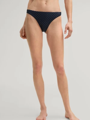 Majtki bikini w kolorze granatowo-niebieskim z chabrowym wzorem Joop