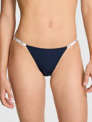 Majtki bikini z bawełny z logo Victoria's Secret