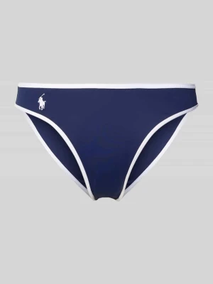 Majtki bikini z logo w formie stebnowania Polo Ralph Lauren