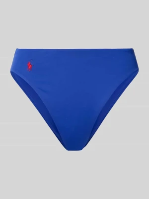 Majtki bikini z logo w formie stebnowania Polo Ralph Lauren