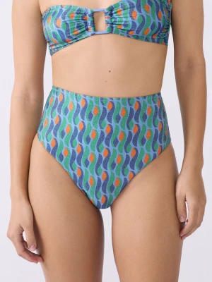 Majtki bikini z wysokim stanem dół od stroju kąpielowego Etam