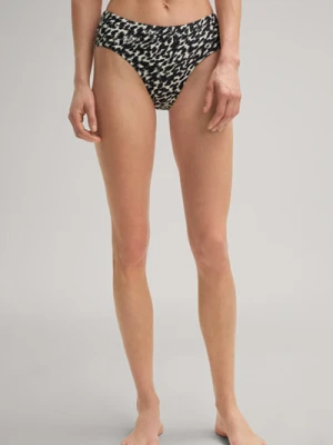 Majtki bikini ze zwierzęcym wzorem w kolorze czarnym z écru Joop
