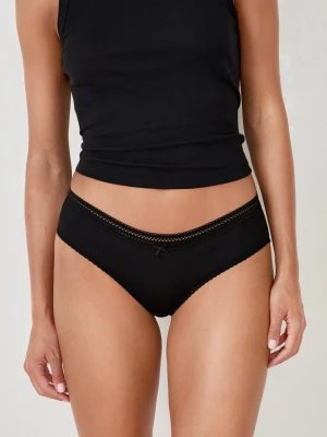 Majtki biodrówki z mikrofibry, brzegi z koronki Etam