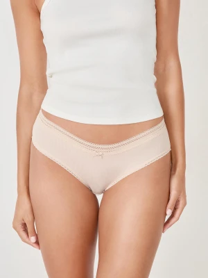 Majtki biodrówki z mikrofibry, brzegi z koronki Etam