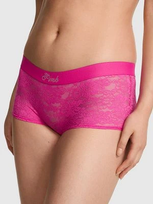 Majtki boyshort Lacie Logo Victoria's Secret Różowy