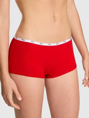 Majtki Boyshort z bawełny z logo Victoria's Secret