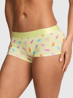 Majtki boyshort z logo Logo Cotton Victoria's Secret