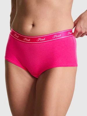 Majtki boyshort z logo Victoria's Secret Różowy