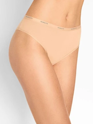 Majtki brazyliany z bawełny organicznej i włókna bambusowego beżowe Julia MARILYN