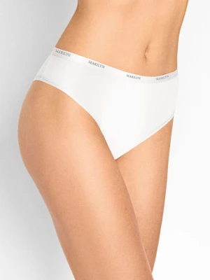 Majtki brazyliany z bawełny organicznej i włókna bambusowego białe Julia POUPEE