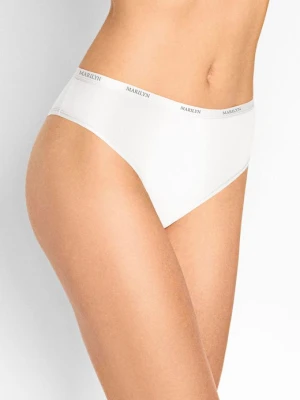 Majtki brazyliany z bawełny organicznej i włókna bambusowego białe Julia POUPEE