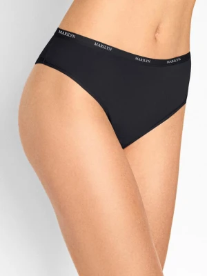 Majtki brazyliany z bawełny organicznej i włókna bambusowego czarne Julia POUPEE