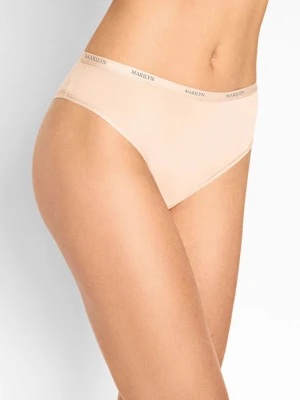 Majtki brazyliany z bawełny organicznej i włókna bambusowego kremowe Julia MARILYN