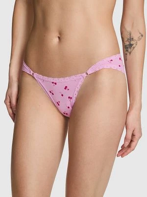 Majtki Cheeky z niskim stanem i koronką Cotton Lace-Trim Victoria's Secret