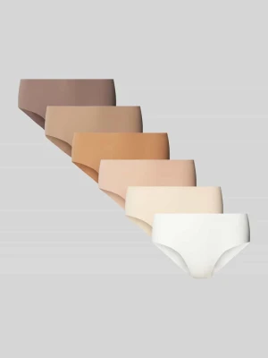 Majtki hipster w jednolitym kolorze w zestawie 6 szt. magic bodyfashion