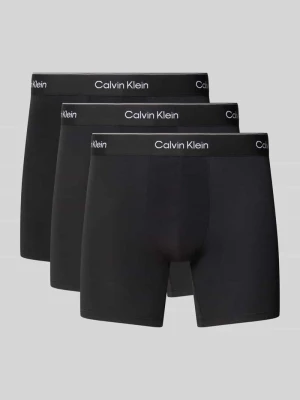 Majtki i obcisłe bokserki z elastycznym pasem z logo w zestaw 3 szt. Calvin Klein Czarny