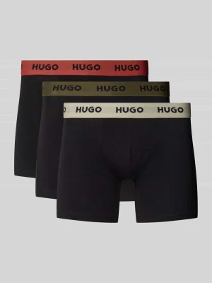 Majtki i obcisłe bokserki z mieszanka bawełny w zestaw 3 szt. Hugo Czarny