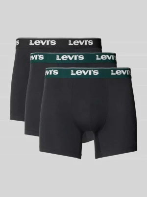 Majtki i obcisłe bokserki z mieszanka bawełny w zestaw 3 szt. Levi's czarny