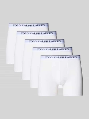 Majtki i obcisłe bokserki z mieszanki bawełny w 5‑pakiecie Polo Ralph Lauren Biały