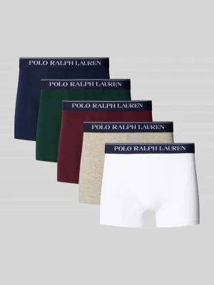 Majtki i obcisłe bokserki z mieszanki bawełny w 5‑pakiecie Polo Ralph Lauren Bordowy
